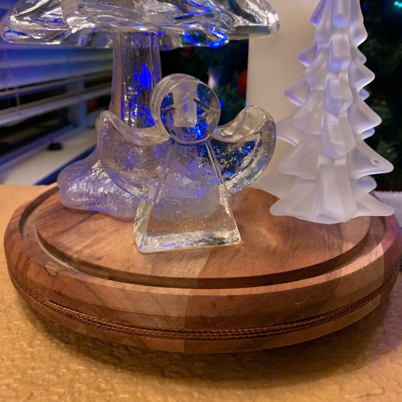 Vintage glass set Wiesenthal Hutte Germany angel candlesticks. - Picture 12 of 12